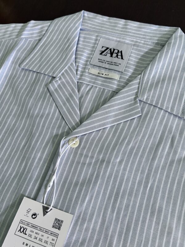 Men’s Half Sleeve Cuban Collar Shirt (Light blue)