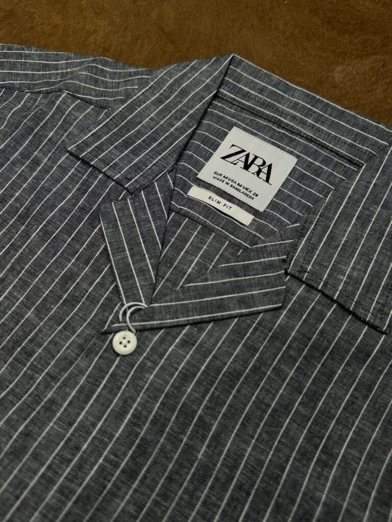 Black Cuban Collar Shirt