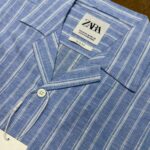 Cuban Collar Premium Half Sleeve Shirt (Blue)
