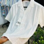 Men’s Half Sleeve Premium Cuban Collar White Shirt