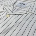 White Stripe Cuban Collar Shirt