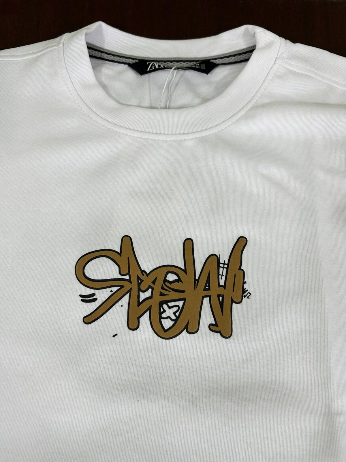 Zara Drop Shoulder White T-Shirt - Image 6