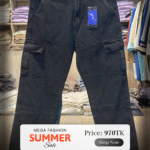 Jet Black Men’s Premium Baggy Cargo Jeans