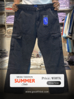 Jet Black Men’s Premium Baggy Cargo Jeans