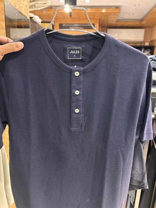 Navy Blue Henley T-Shirt