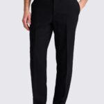 Moss London Black Formal Pants – Slim Fit Men’s Trousers |