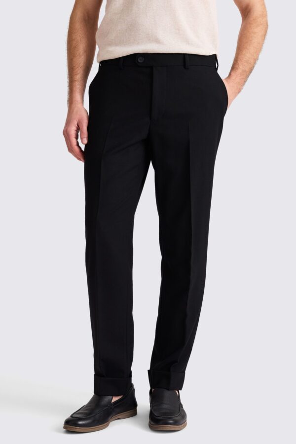 Moss London Black Formal Pants – Slim Fit Men’s Trousers |