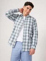 Goodfit Men’s XXXXL Grey White Check Shirt – Stylish & Comfortable Plus Size Shirt - Image 6